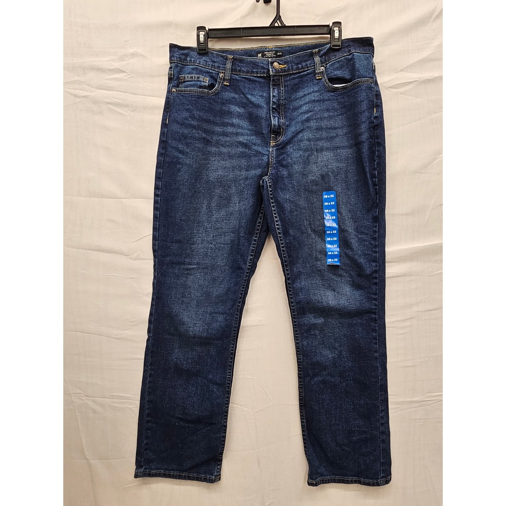 Member's Mark Mens Straight Jeans Blue Cotton Blend Casual Size 38x32